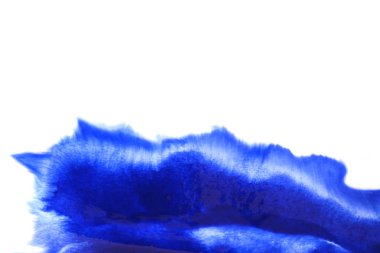 Soyut el boyası beyaz kağıt arkaplan üzerine mavi suluboya sıçrama, Yaratıcı Tasarım Şablonları