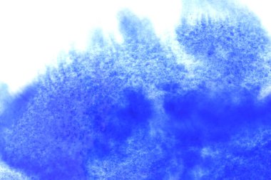 Soyut el boyası beyaz kağıt arkaplan üzerine mavi suluboya sıçrama, Yaratıcı Tasarım Şablonları