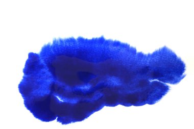 Soyut el boyası beyaz kağıt arkaplan üzerine mavi suluboya sıçrama, Yaratıcı Tasarım Şablonları