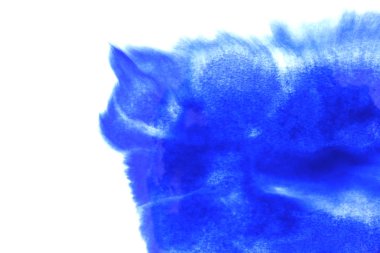 Soyut el boyası beyaz kağıt arkaplan üzerine mavi suluboya sıçrama, Yaratıcı Tasarım Şablonları