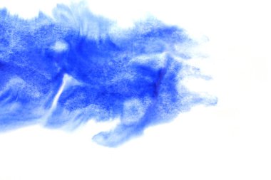 Soyut el boyası beyaz kağıt arkaplan üzerine mavi suluboya sıçrama, Yaratıcı Tasarım Şablonları