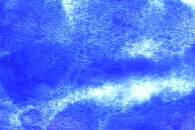 Beyaz kağıt geri üzerinde mavi suluboya sıçrama soyut el boyalı