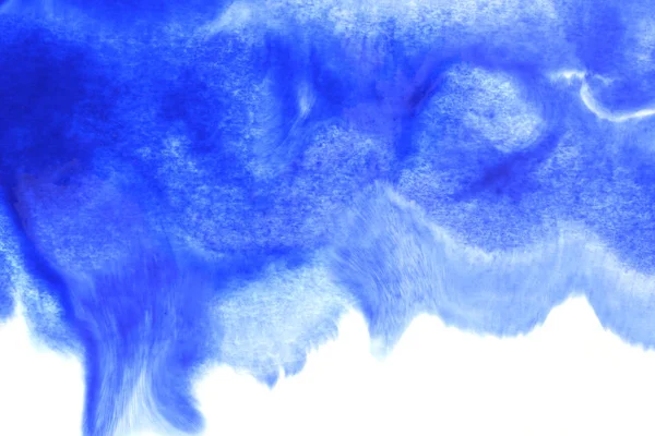 Tangan Abstrak Cat Cat Cat Air Biru Percikan Pada Latar — Stok Foto