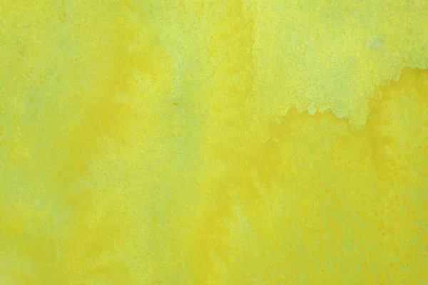 Абстрактна Рука Пофарбована Жовтий Зелений Акварельний Сплеск Фоні Білого Паперу — стокове фото