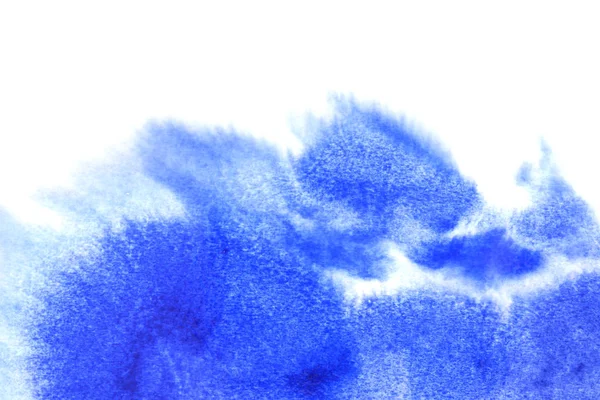 Soyut el boyası beyaz kağıt arkaplan üzerine mavi suluboya sıçrama, Yaratıcı Tasarım Şablonları