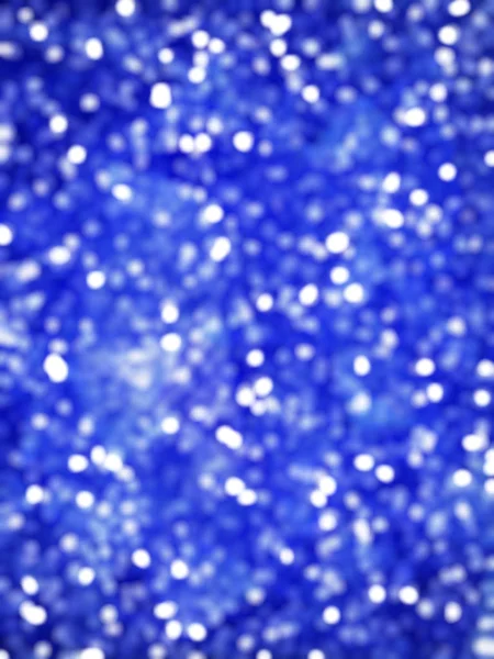 Lumières Festives Bokeh Bleues Abstraites Uniques Déconcentrées — Photo