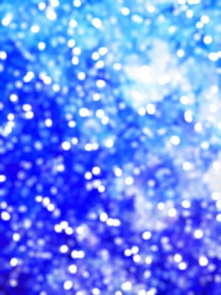 Defocused Unique Abstract Blue Bokeh Festive Lights — Stock Photo, Image