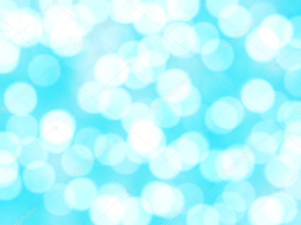 Defocused Unique Abstract Blue Bokeh Festive Lights