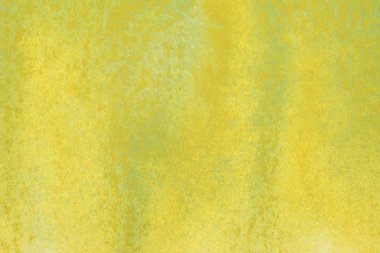 Soyut el boyalı sarı yeşil suluboya splash beyaz kağıt arka planda, yaratıcı tasarım şablonları