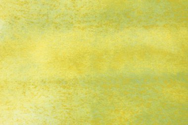 Soyut el boyalı sarı yeşil suluboya splash beyaz kağıt arka planda, yaratıcı tasarım şablonları