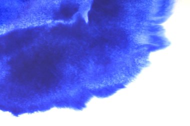 Soyut el boyası beyaz kağıt arkaplan üzerine mavi suluboya sıçrama, Yaratıcı Tasarım Şablonları