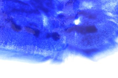 Soyut el boyası beyaz kağıt arkaplan üzerine mavi suluboya sıçrama, Yaratıcı Tasarım Şablonları