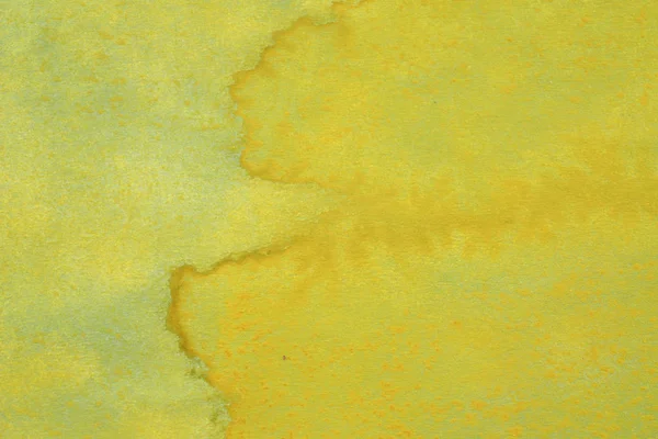 Abstrato Pintado Mão Amarelo Verde Respingo Aquarela Fundo Papel Branco — Fotografia de Stock