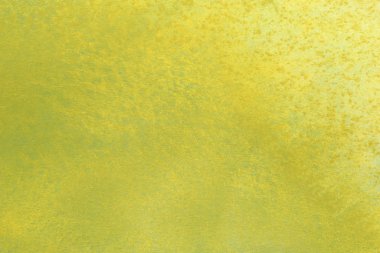 Soyut el boyalı sarı yeşil suluboya splash beyaz kağıt arka planda, yaratıcı tasarım şablonları