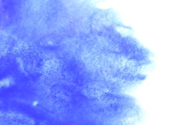 Soyut el boyası beyaz kağıt arkaplan üzerine mavi suluboya sıçrama, Yaratıcı Tasarım Şablonları