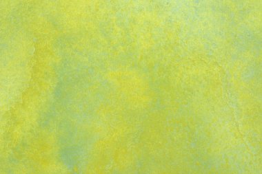 Soyut el boyalı sarı yeşil suluboya splash beyaz kağıt arka planda, yaratıcı tasarım şablonları