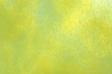 Soyut el boyalı sarı yeşil suluboya splash beyaz kağıt arka planda, yaratıcı tasarım şablonları