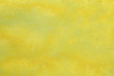 Soyut el boyalı sarı yeşil suluboya splash beyaz kağıt arka planda, yaratıcı tasarım şablonları