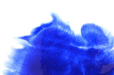 Soyut el boyası beyaz kağıt arkaplan üzerine mavi suluboya sıçrama, Yaratıcı Tasarım Şablonları