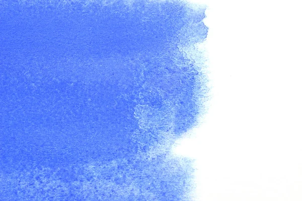 Pełny Obraz Ramki Niebieskich Akwareli Białym Tle — Zdjęcie stockowe