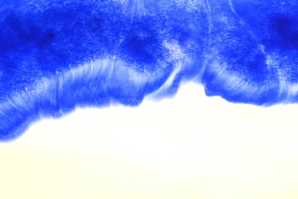 Salpicadura Acuarela Azul Pintada Mano Abstracta Sobre Fondo Papel Blanco —  Fotos de Stock