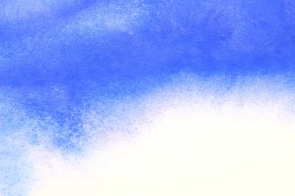Teljes Képkocka Kép Kék Akvarell Fehér Alapon — Stock Fotó
