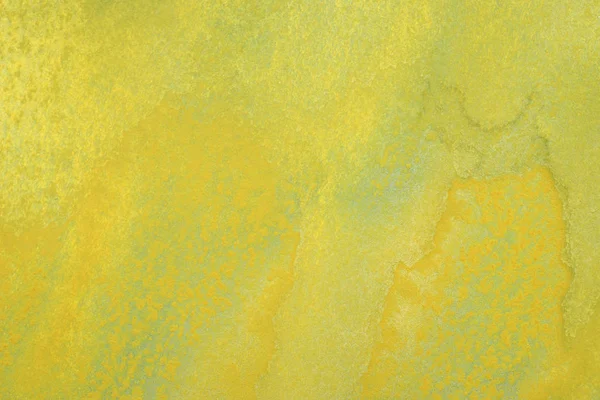 Abstrato Pintado Mão Amarelo Verde Respingo Aquarela Fundo Papel Branco — Fotografia de Stock