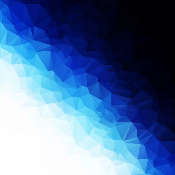 Mavi Çokgen Mozaik Arkaplan Yaratıcı Tasarım Şablonları — Stok Vektör