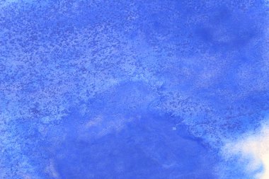 Soyut el boyası beyaz kağıt arkaplan üzerine mavi suluboya sıçrama, Yaratıcı Tasarım Şablonları