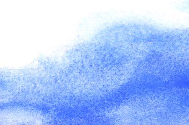 Soyut el boyası beyaz kağıt arkaplan üzerine mavi suluboya sıçrama, Yaratıcı Tasarım Şablonları