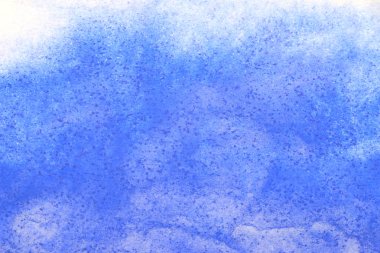 Soyut el boyası beyaz kağıt arkaplan üzerine mavi suluboya sıçrama, Yaratıcı Tasarım Şablonları