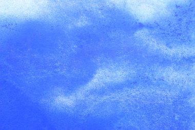 Soyut el boyası beyaz kağıt arkaplan üzerine mavi suluboya sıçrama, Yaratıcı Tasarım Şablonları