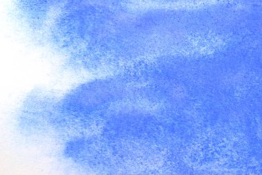 Soyut el boyası beyaz kağıt arkaplan üzerine mavi suluboya sıçrama, Yaratıcı Tasarım Şablonları