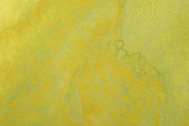 Soyut el boyalı sarı yeşil suluboya splash beyaz kağıt arka planda, yaratıcı tasarım şablonları