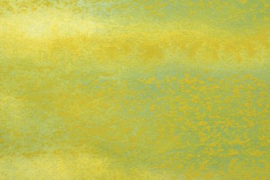 Soyut el boyalı sarı yeşil suluboya splash beyaz kağıt arka planda, yaratıcı tasarım şablonları