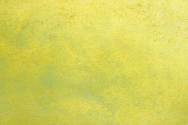 Soyut el boyalı sarı yeşil suluboya splash beyaz kağıt arka planda, yaratıcı tasarım şablonları