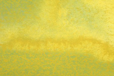 Soyut el boyalı sarı yeşil suluboya splash beyaz kağıt arka planda, yaratıcı tasarım şablonları