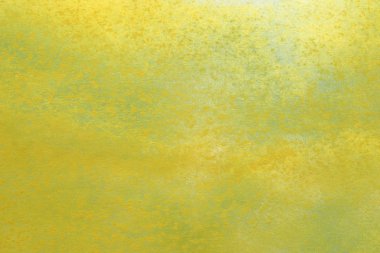 Soyut el boyalı sarı yeşil suluboya splash beyaz kağıt arka planda, yaratıcı tasarım şablonları