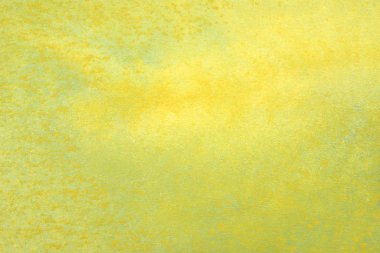 Soyut el boyalı sarı yeşil suluboya splash beyaz kağıt arka planda, yaratıcı tasarım şablonları