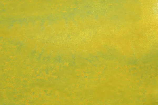 Salpicadura Acuarela Verde Amarilla Pintada Mano Abstracta Sobre Fondo Papel — Foto de Stock