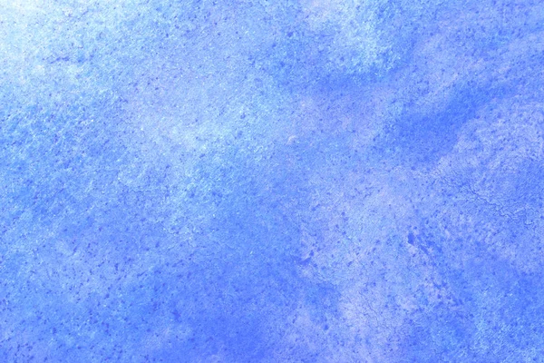 Aquarelle Bleue Peinte Main Abstraite Éclaboussure Sur Fond Papier Blanc — Photo