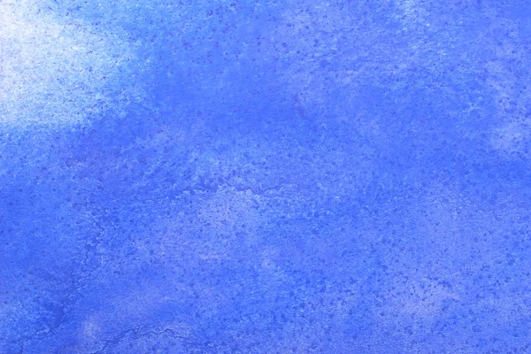 Salpicadura Acuarela Azul Pintada Mano Abstracta Sobre Fondo Papel Blanco —  Fotos de Stock