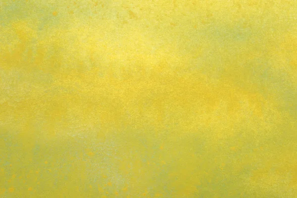 Abstrato Pintado Mão Amarelo Verde Respingo Aquarela Fundo Papel Branco — Fotografia de Stock