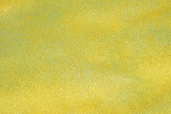 Abstrait Peint Main Jaune Vert Aquarelle Éclaboussure Sur Fond Papier — Photo