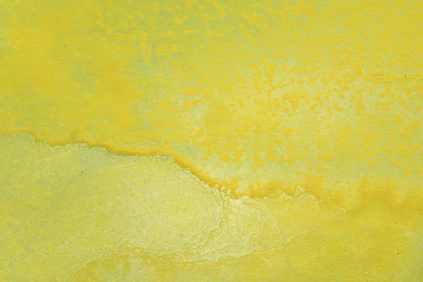 Abstrato Pintado Mão Amarelo Verde Respingo Aquarela Fundo Papel Branco — Fotografia de Stock