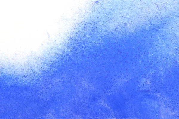 Astratto Dipinto Mano Spruzzi Acquerello Blu Sfondo Carta Bianca Modelli — Foto Stock
