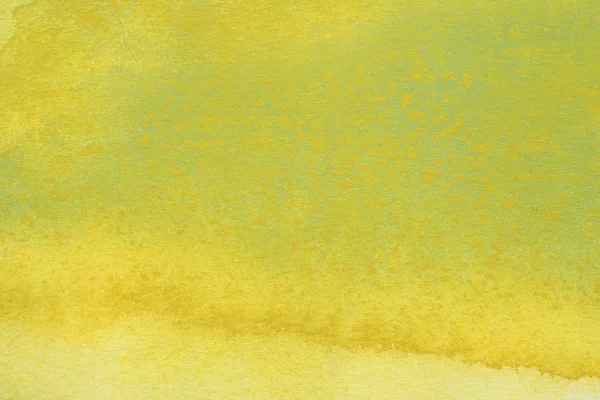 Abstrato Pintado Mão Amarelo Verde Respingo Aquarela Fundo Papel Branco — Fotografia de Stock