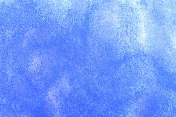 Aquarelle Bleue Peinte Main Abstraite Éclaboussure Sur Fond Papier Blanc — Photo