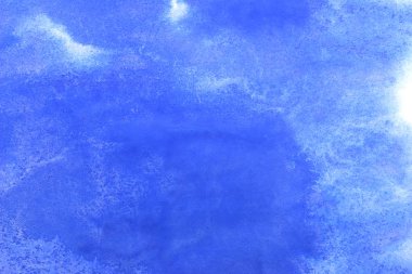 Soyut el boyası beyaz kağıt arkaplan üzerine mavi suluboya sıçrama, Yaratıcı Tasarım Şablonları