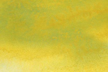 Soyut el boyalı sarı yeşil suluboya splash beyaz kağıt arka planda, yaratıcı tasarım şablonları